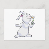 Kaninchen mit Daisy Postkarte (Vorderseite)