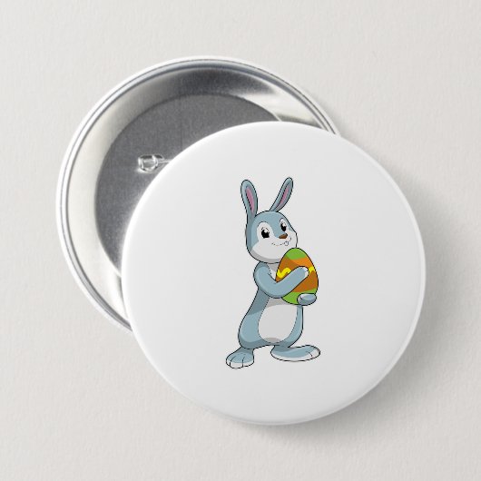 Kaninchen mit Ei Button (Vorne & Hinten)