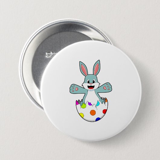 Kaninchen mit Ei Button (Vorne & Hinten)