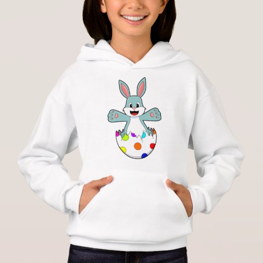 Kaninchen mit Ei Hoodie (Vorderseite)
