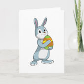 Kaninchen mit Ei Karte (Vorderseite)