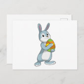 Kaninchen mit Ei Postkarte (Vorne/Hinten)