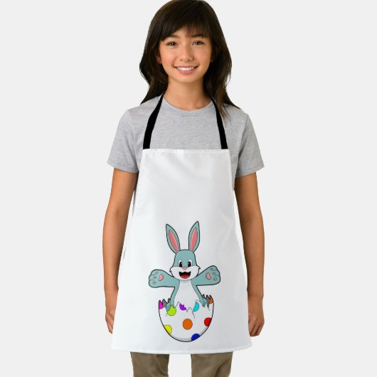 Kaninchen mit Ei Schürze (Insitu)