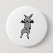 Kaninchen mit Heckflügel Button (Vorderseite)