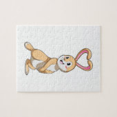 Kaninchen mit Herz Puzzle (Horizontal)
