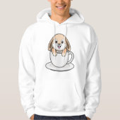 Kaninchen mit Kaffee-Cup Hoodie (Vorderseite)