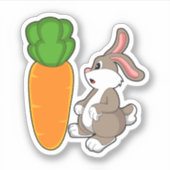 Kaninchen mit Karotte (2).PNG Aufkleber (Vorderseite)