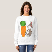 Kaninchen mit Karotte (2).PNG Sweatshirt (Vorne ganz)