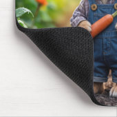 Kaninchen mit Karotte Mousepad (Ecke)