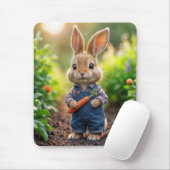 Kaninchen mit Karotte Mousepad (Mit Mouse)