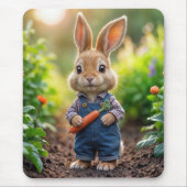 Kaninchen mit Karotte Mousepad (Vorne)