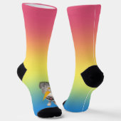 Kaninchen mit Karotten-Crew-Socken Socken (Gewinkelt)