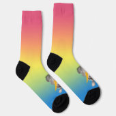 Kaninchen mit Karotten-Crew-Socken Socken (Rechts)