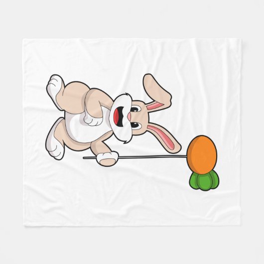 Kaninchen mit Karrot als Ballon.PNG Fleecedecke (Vorderseite (Horizontal))