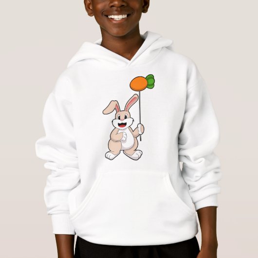 Kaninchen mit Karrot als Ballon.PNG Hoodie (Vorderseite)