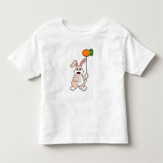 Kaninchen mit Karrot als Ballon.PNG Kleinkind T-shirt (Vorderseite)