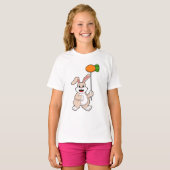 Kaninchen mit Karrot als Ballon.PNG T-Shirt (Vorne ganz)