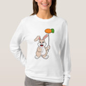 Kaninchen mit Karrot als Ballon.PNG T-Shirt (Vorderseite)