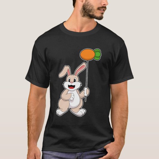 Kaninchen mit Karrot als Ballon.PNG T-Shirt (Vorderseite)