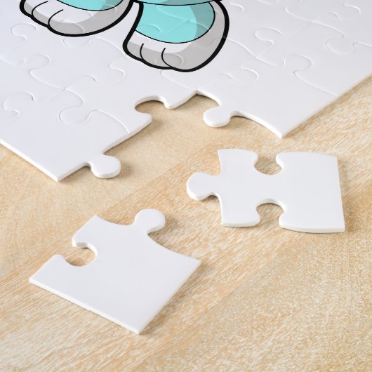 Kaninchen mit Karrot als Rakete Puzzle (Seite)