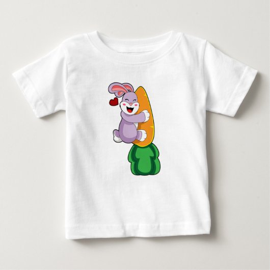 Kaninchen mit Karrot Baby T-shirt (Vorderseite)