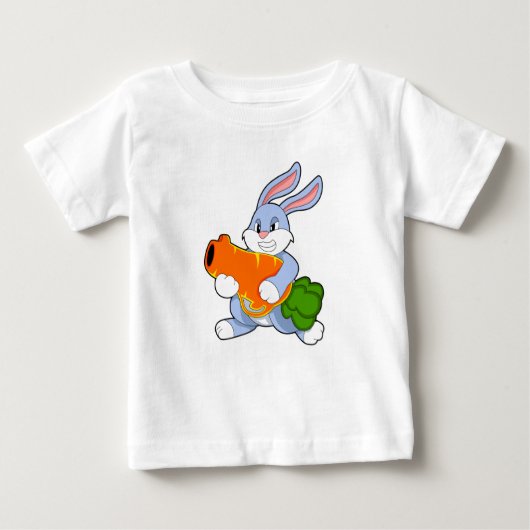Kaninchen mit Karrot Baby T-shirt (Vorderseite)