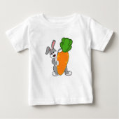 Kaninchen mit Karrot Baby T-shirt (Vorderseite)