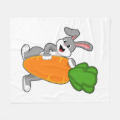 Kaninchen mit Karrot Fleecedecke (Vorderseite (Horizontal))