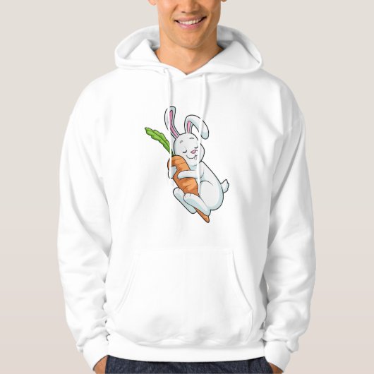 Kaninchen mit Karrot Hoodie (Vorderseite)