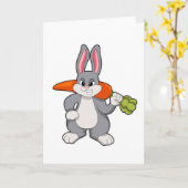 Kaninchen mit Karrot Karte (Gelbe Blume)