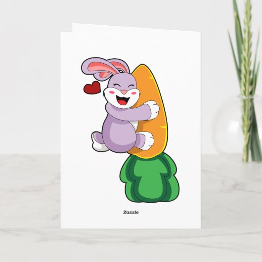 Kaninchen mit Karrot Karte (Rückseite)