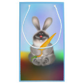 Kaninchen mit Karrot Kleine Geschenktüte (Rückseite)
