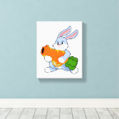 Kaninchen mit Karrot Leinwanddruck (Insitu (Holzboden))