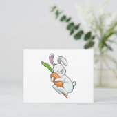 Kaninchen mit Karrot Postkarte (Stehend Vorderseite)