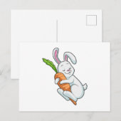 Kaninchen mit Karrot Postkarte (Vorne/Hinten)