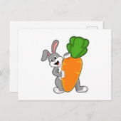 Kaninchen mit Karrot Postkarte (Vorne/Hinten)