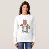 Kaninchen mit Karrot Sweatshirt (Vorne ganz)