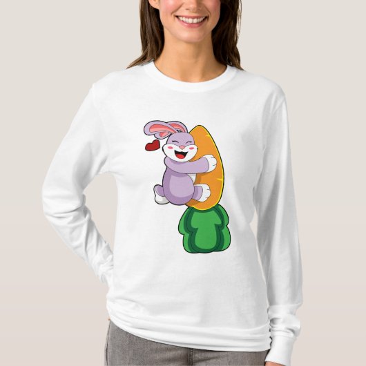 Kaninchen mit Karrot T-Shirt (Vorderseite)