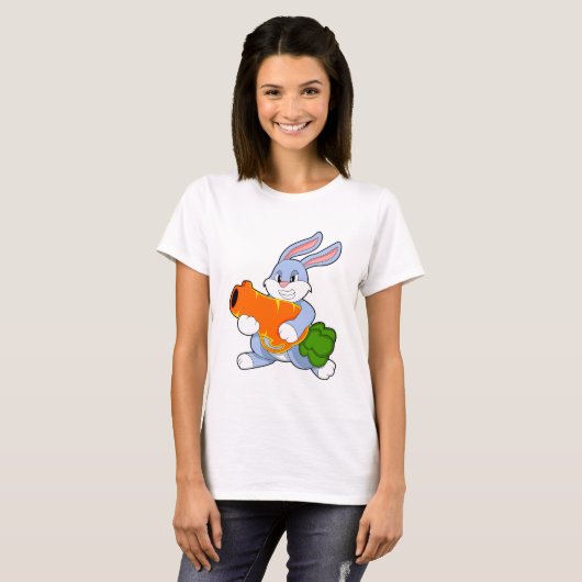 Kaninchen mit Karrot T-Shirt (Vorne ganz)