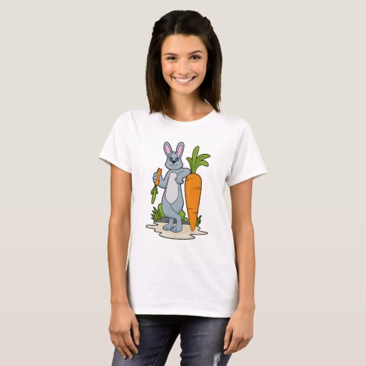 Kaninchen mit Karrot T-Shirt (Vorne ganz)