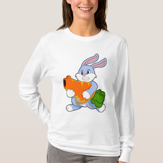 Kaninchen mit Karrot T-Shirt (Vorderseite)