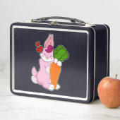 Kaninchen mit Karrot und Herz Metall Brotdose (Beispiel)