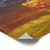 Kaninchen mit Koffer Blick in den nächtlichen Himm Poster (Ecke)