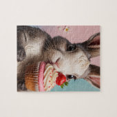 Kaninchen mit Kuchen Puzzle (Horizontal)