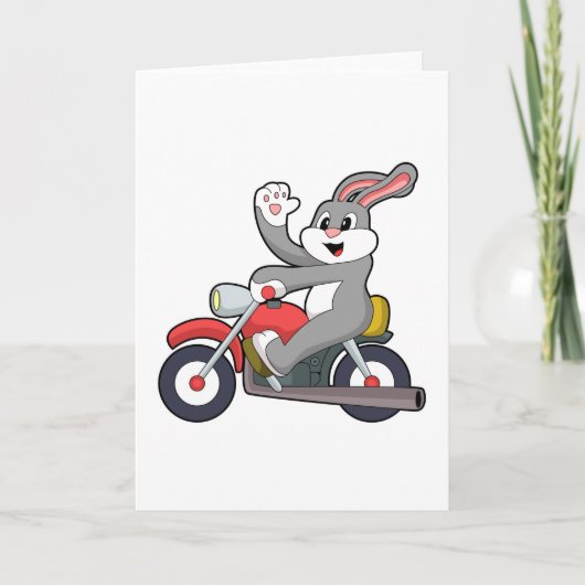 Kaninchen mit Motorrad.PNG Karte (Vorderseite)