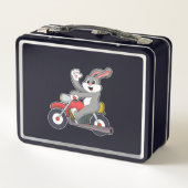 Kaninchen mit Motorrad.PNG Metall Brotdose (Rückseite)