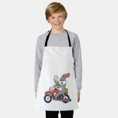 Kaninchen mit Motorrad.PNG Schürze (Getragen)