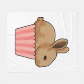 Kaninchen mit Muffin Fleecedecke (Vorderseite (Horizontal))