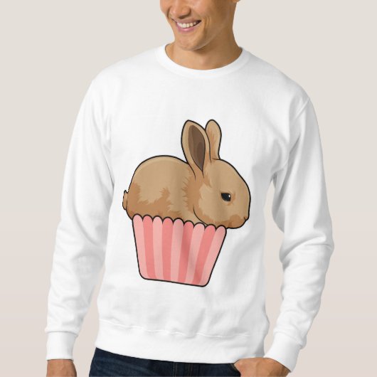 Kaninchen mit Muffin Sweatshirt (Vorderseite)