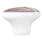 Kaninchen mit Orchid-Lila Keramikknauf (Seitenansicht)